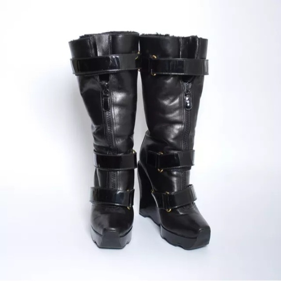 Authentic Louis Vuitton ski boot wedge runway 37.5 - Picture 2 of 8